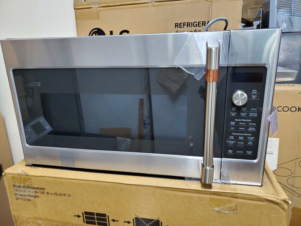 GE CAFE Microwave New Open Box Warranty Ready To Deliver White Or Stainless Warranty 30 Inches Warranty