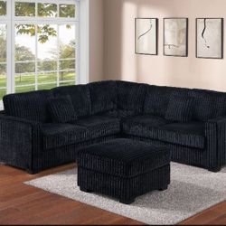 Sectional Sofa With Ottoman 