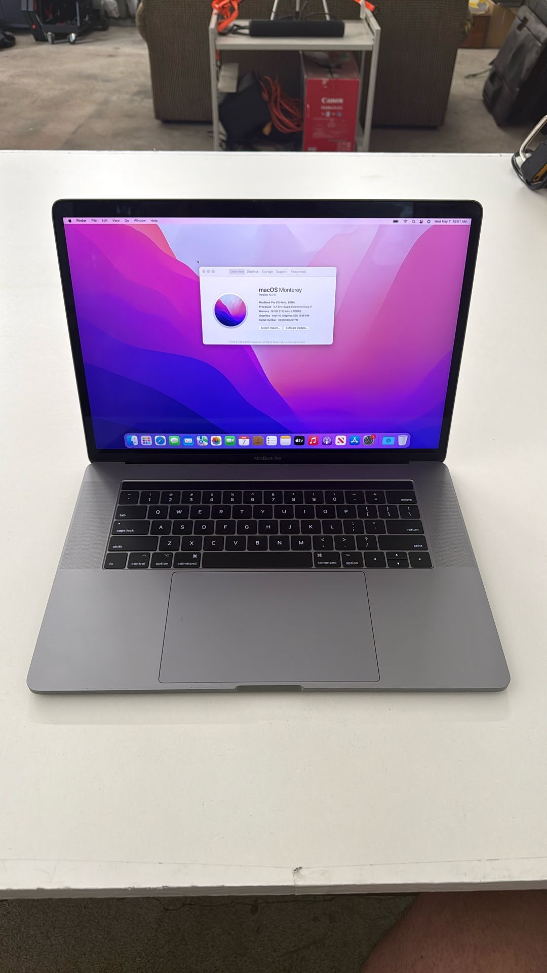 2016 Macbook Pro 15”