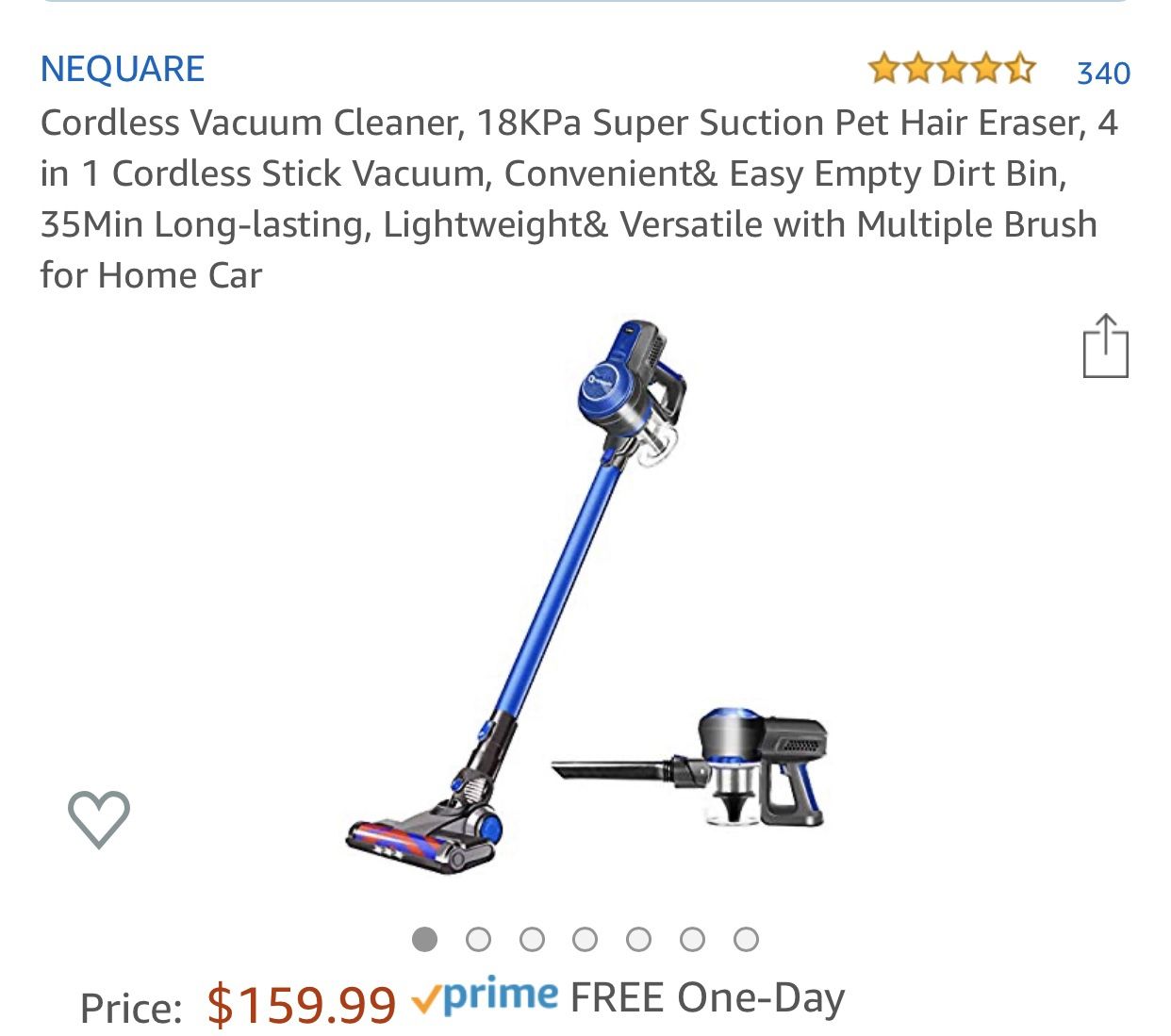 NEQUARE Cordless Vacuum(BRAND NEW UNOPENED)