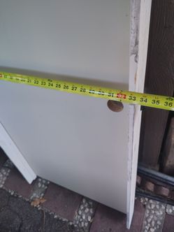 White Interior Door Panel with Hole