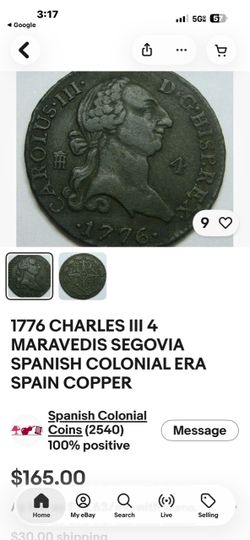 1776 King Charles coin