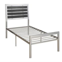 Twin Metal New Bed With Nice Mattress Included. 