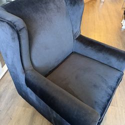 Black  Velvet Armchair