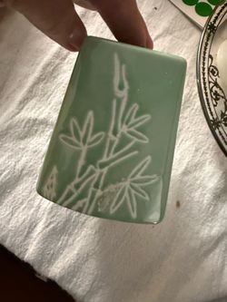 "AA Imports Celadon Bamboo Vase