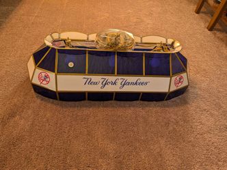 Billiard Lights NY Yankees Stained Glass