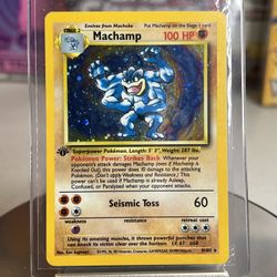 Pokémon 1st Edition Machamp Holo 08/102 NM