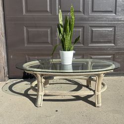 Vintage 80’s Glass Coffee Table 