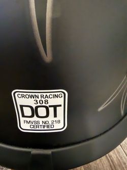 Crown Racing 308 DOT Motorcycle Helmet