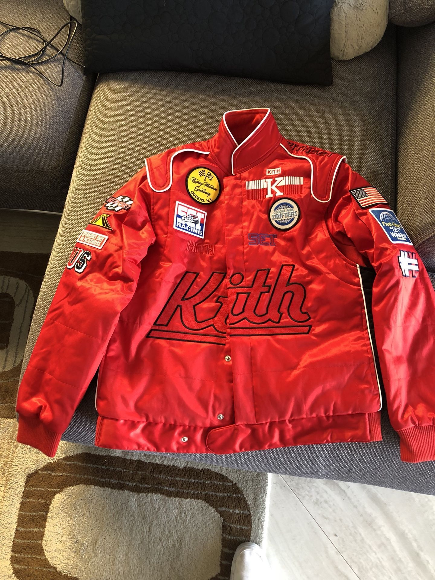 KITH NYC Racing Jacket RED Large 