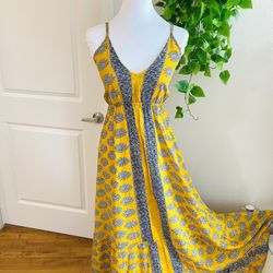 Women Ladies Boho Floral Midi Dress Cocktail Party Evening Summer Beach Sundress one size 