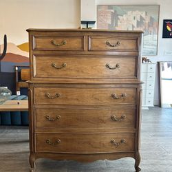 Awesome Wood Upright Dresser / Chest of Drawers / Tallboy