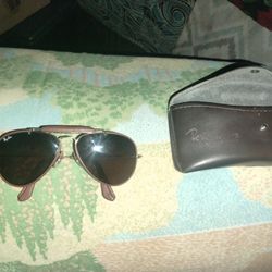 Vintage Leather Rat-Ban Sunglasses