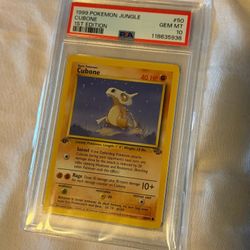 1999 Pokémon Jungle First Edition Cubone #50 PSA 10 Gem Mint