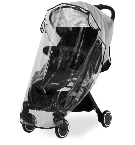Clear Stroller Rain Cover, Universal Travel Weather Shield Breathable Baby...