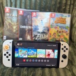 OLED Nintendo Switch with Games
