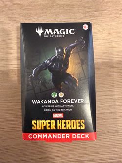 Magic: The Gathering | Marvel Super Heroes Commander Deck - Wakanda Forever (100-Card Deck + Accessories)