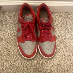 Red And Gray Low Top Dunks
