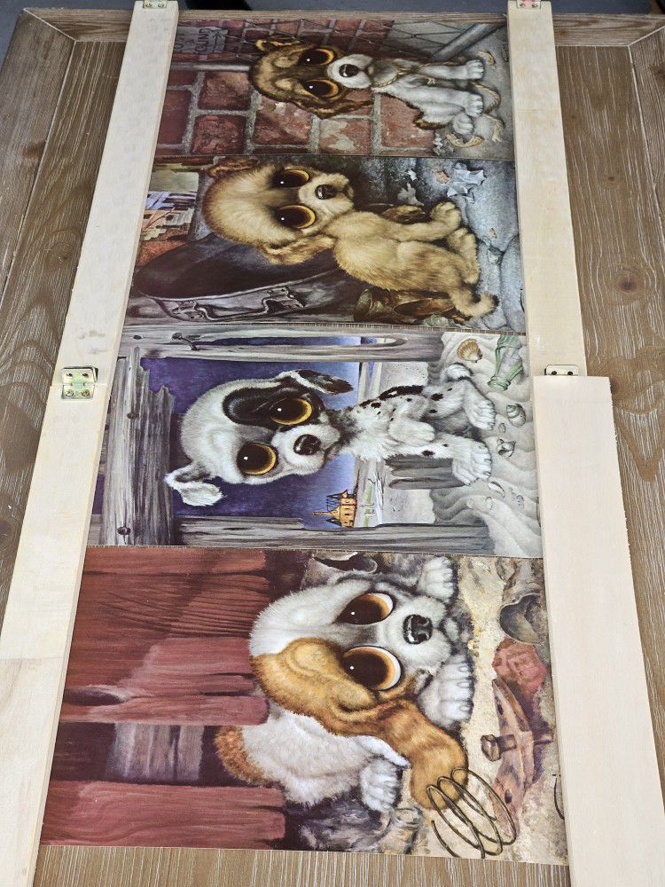 DAC Donald Art Co 1966 Gig Pitty Puppy Litho 4pc