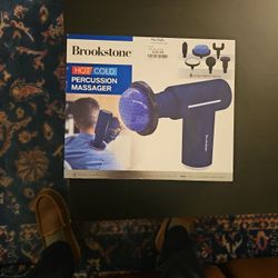 BRAND NEW BROOKSTONE HOT COLD PERCUSSION MASSAGER