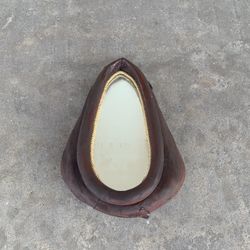 VINTAGE Leather Equestrian Horse Collar Mirror Antique 26 x 18 Cowboy Style