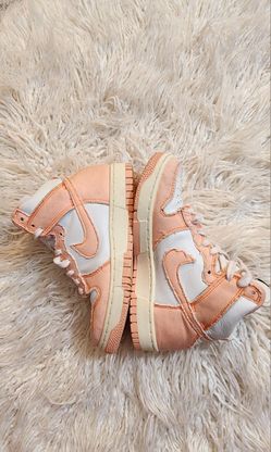 Nike Womens Dunk HI 1985 White Arctic Orange Sail Canvas Shoes Size 9 5.5 US