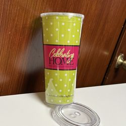 Celebrating Home Green Polka Dot Tumbler