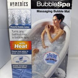 New HOMEDICS Bubble Spa Massage Mat w/ Heat Bath Tub Massager Bathtub BMAT-1