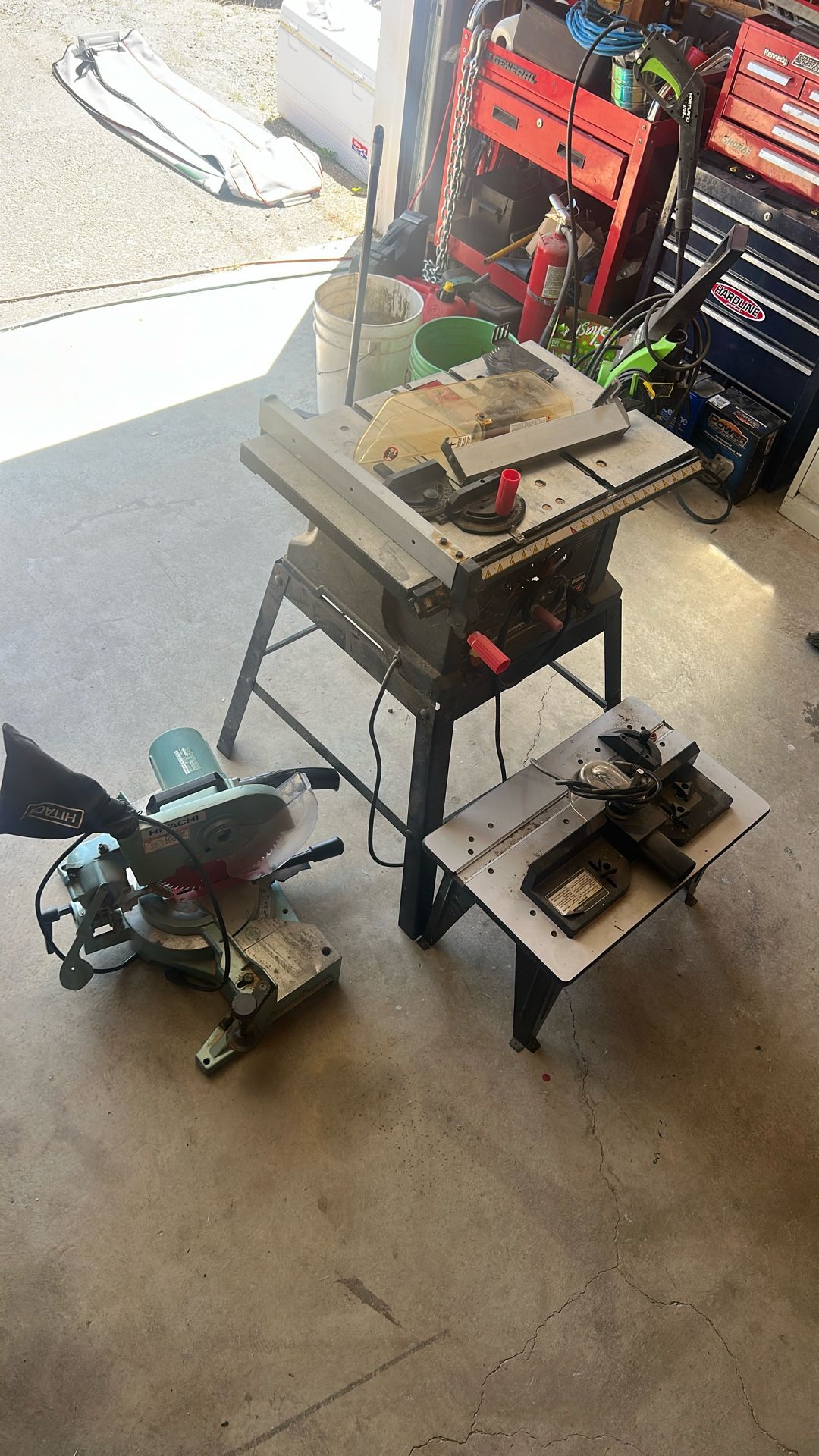 Table Saw, Mitre Saw, Router Table