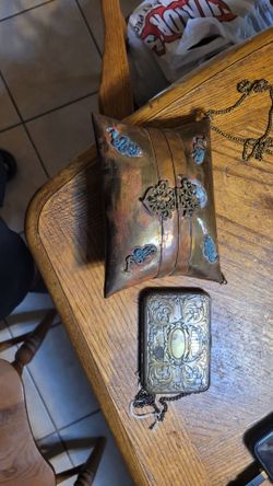 Vintage brass purse set
