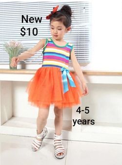 Nuevo vestido de niña, 4-5 años, para fiesta o dias especiales