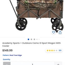 XL Folding Camo Wagon With Cooler 