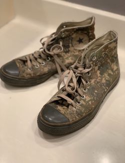 Gas Mask Camo High Top Converse All Stars