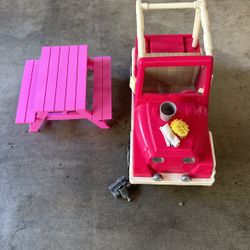 OG Doll (American Girl Doll) Jeep And Picnic Table