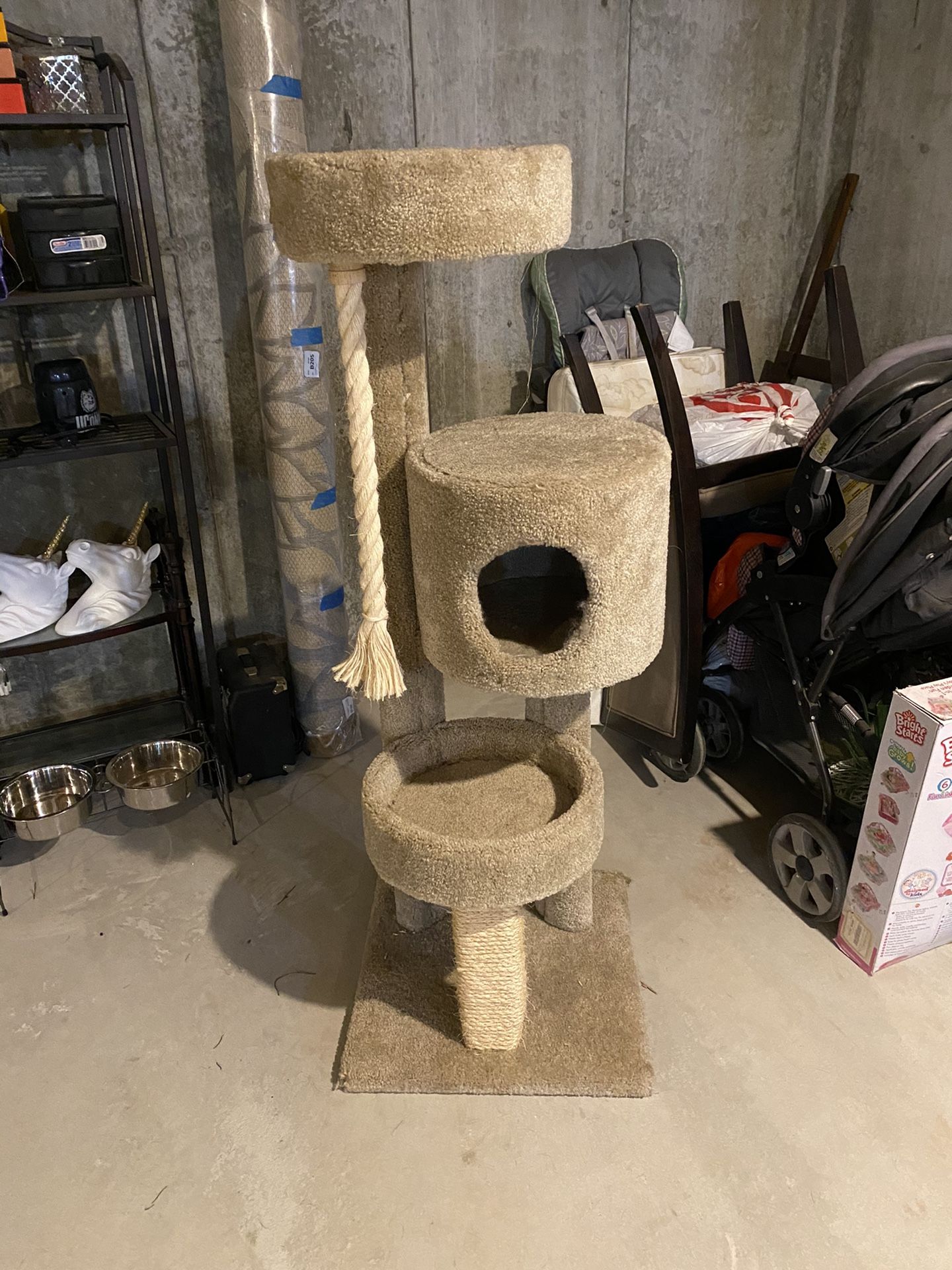 5 Foot Tri-Level Cat Tower