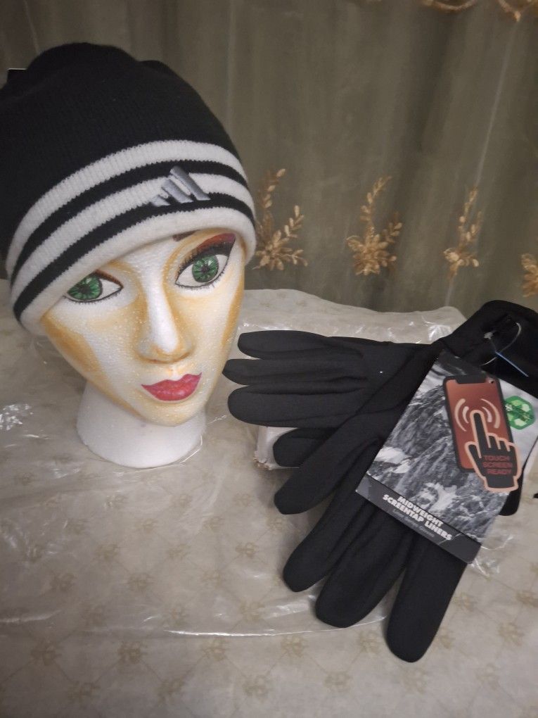 Gorro ADIDAS,,unisise Guantes Negros