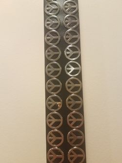 Balck Peace Leather Belt