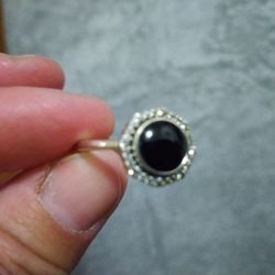 Sterling Silver Diamonique Ring Size 9 