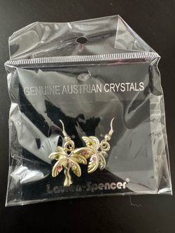 Lauren Spencer Austrian Crystal Butterfly Earrings