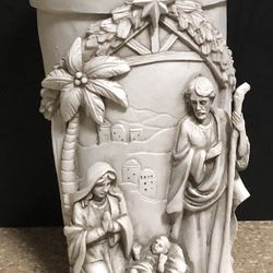 Realistic Nativity Manger Scene Nativity Memorial Vase In-Outdoor