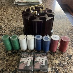 Vintage Wooden Poker Carousel