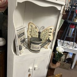 Cute Vintage Small Corner Cabinet 