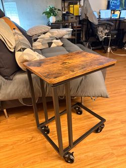 Rolling side table C shaped Moving Sale