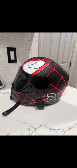 Motorcycle helmet spider man