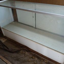 Display Case Top Glass Front Glass And Glass Shelves Two Of Them 
