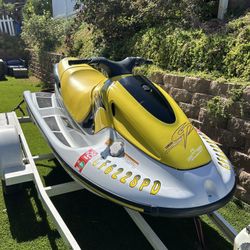 1998 Yamaha Waverunner GP760 Jet Ski With Zieman Trailer 