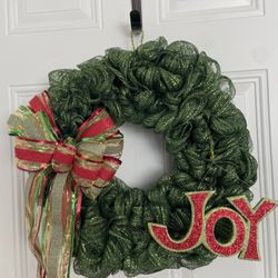 Red and Green   Medium size Christmas Wreath 