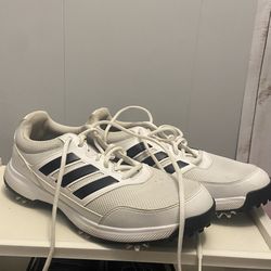 Adidas Tech Response 2.0 Men's Spike Golf Shoes EE9121 Size 9.0 M, White Black