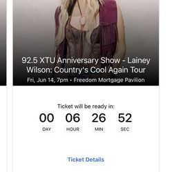 Lainey Wilson concert Tickets For Friday 6/14