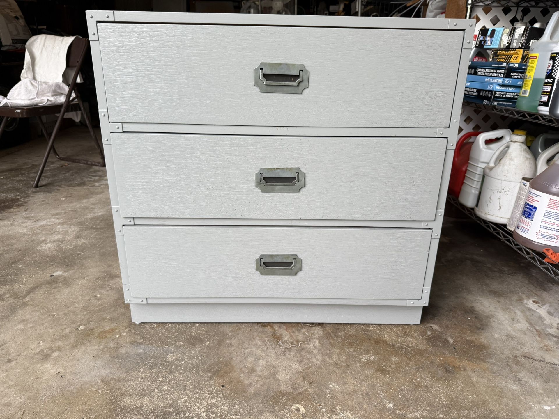 Bernhardt Campaign Style 3 Drawer Dresser